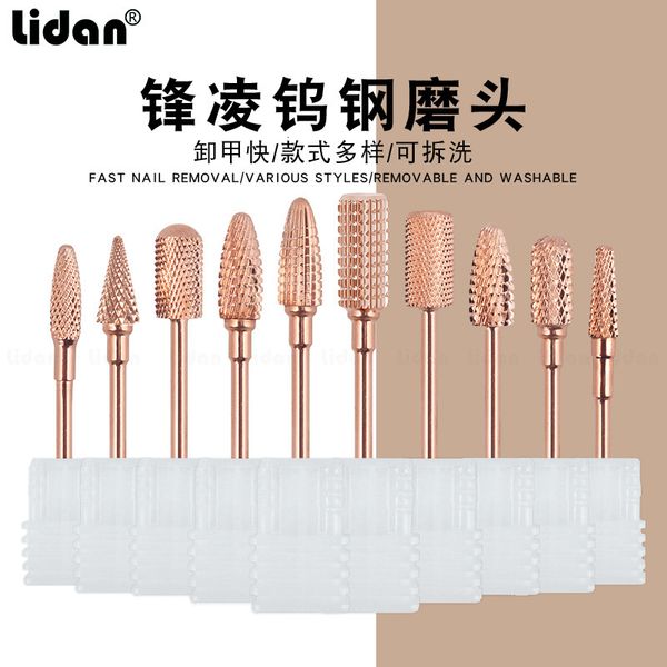 

steel manicure tungsten set electric head nail surface grinding peeling tool