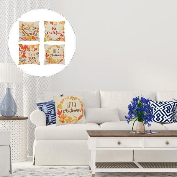 

pillow case 4pcs thanksgiving pillowcases fall pretty letters covers
