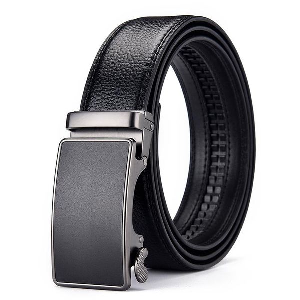 

belts [lfmb]men's luxury automatic buckle genune leather strap black brown for mens belt designers brand high quality