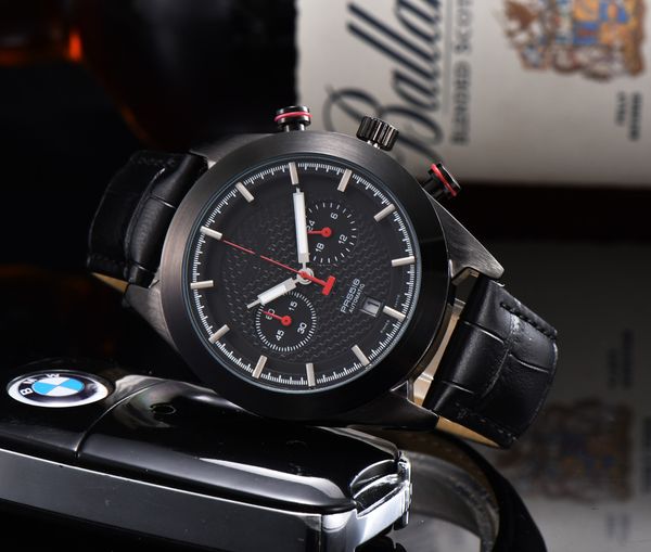 2021 new men's fashion casual watch steel case quartz creative automatic metal chronograph sports version