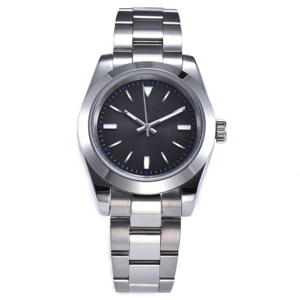 

sending watch automatic human fashion new lighting hands 39 mm solid 316l steel box saffier glass bracelet r3047, Slivery;brown