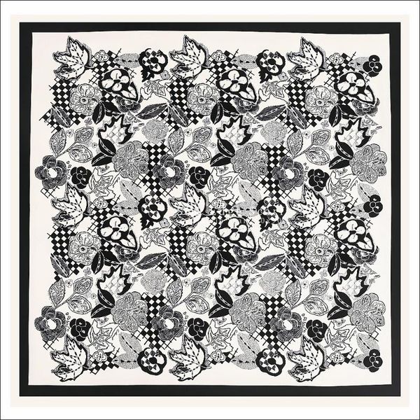 

scarves designer silk head scarfs for women manual 90*90cm square scarf 100 pure twill 90 90cm, Blue;gray