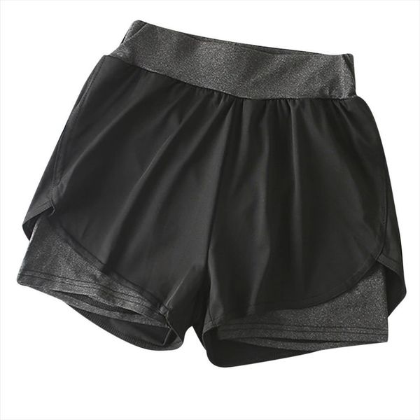 

solid color casual elastic women short sport pants high waist skinny fitness, White;black