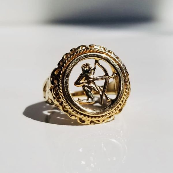

plated beset ring selling sanjie creative shooter style gold plated , luxury men's alloy, Silver