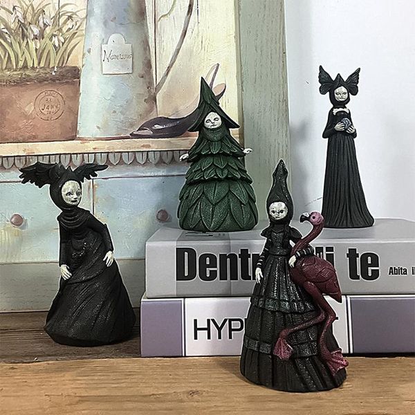 

garden decorations witch decoration statue resin creepy crafts halloween ornaments home statuette sculpture