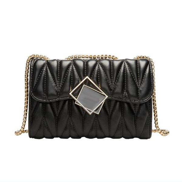 

summer chain small square bag female 2021 new trendy wrinkle shoulder messenger explosive all-match