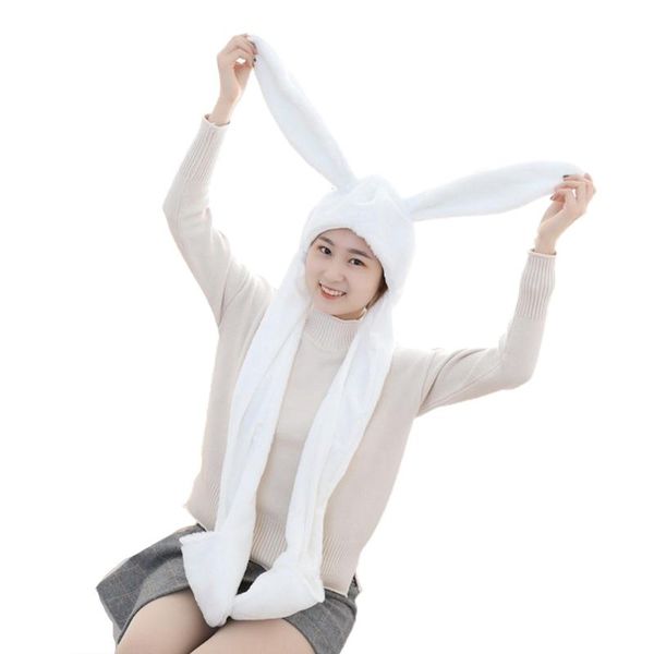 

berets sweet beanie hat ear scarf gloves windproof all-match for women, Blue;gray