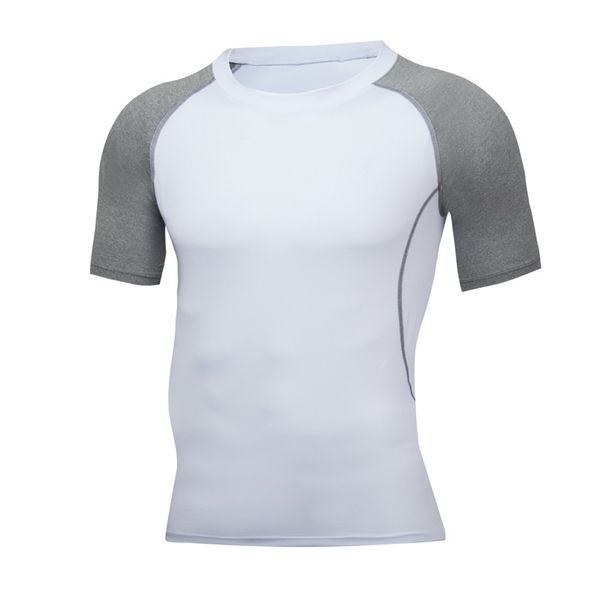 

mens designer t shirts crew neck quick dry tees sport short sleeve clothing mens fitness, White;black