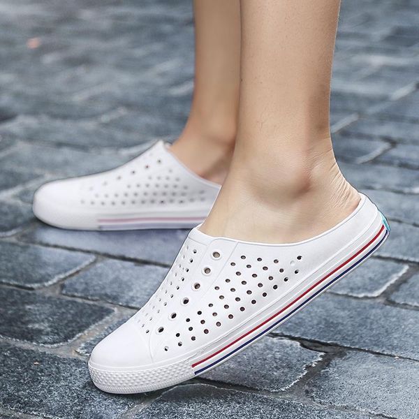 

women summer jelly shoes beach sandals hollow slippers flip flops light sandalias size 36-45, Black