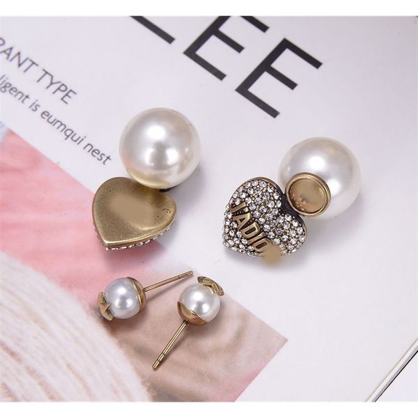 

70% off outlet online family full of love pearl earrings, Golden