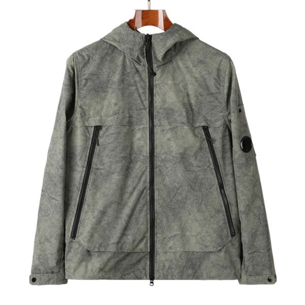 

cptoney 2021 konng gonng spring and autumn waterproof coat windbreaker men's big pocket hooded jacket coat, Black;brown