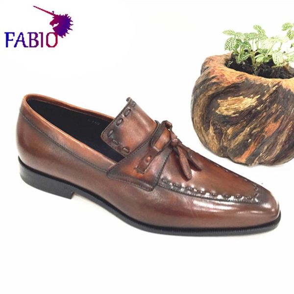 

men's dress leather shoes hand-made outsole genuine, Black