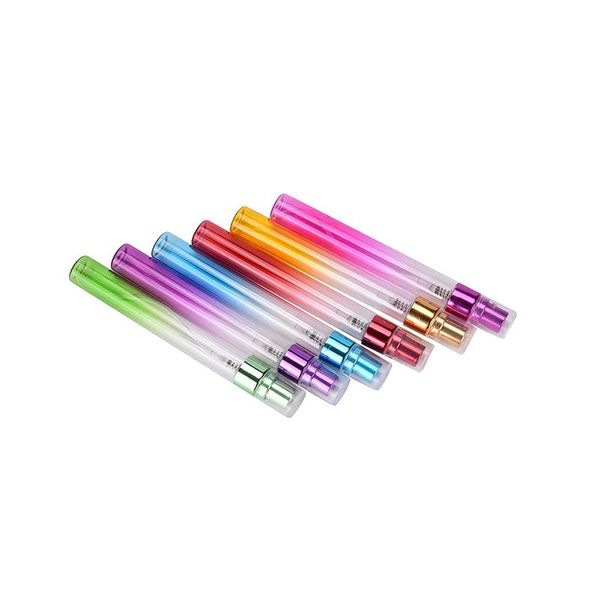 

portable colorful glass perfume spray bottles atomizer refillable empty cosmetic containers for travel women 10ml drop shiping storage & jar