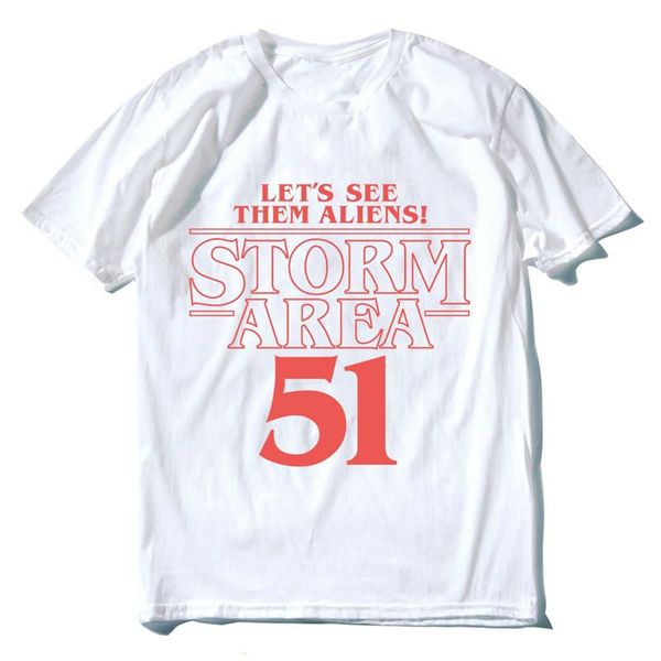 

women's t-shirt funny let's see them aliens - storm area 51 heavy cotton tee, White