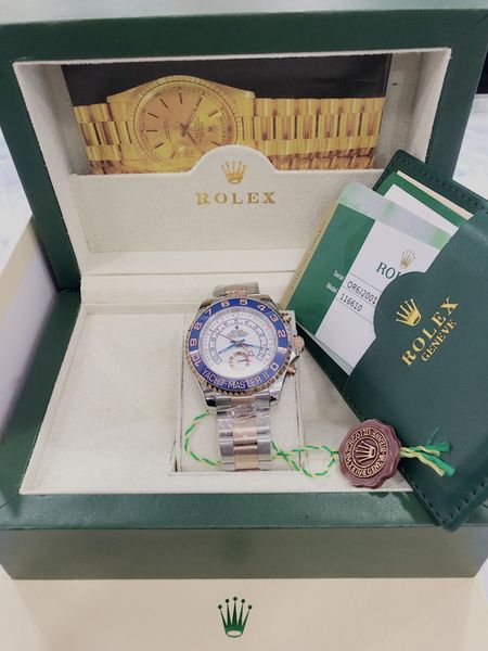 

with original box 4 colors luxury men's wristwatch 44mm regatta ceramic bezel chronograph rose gold & steel automatic mens watch, Slivery;brown