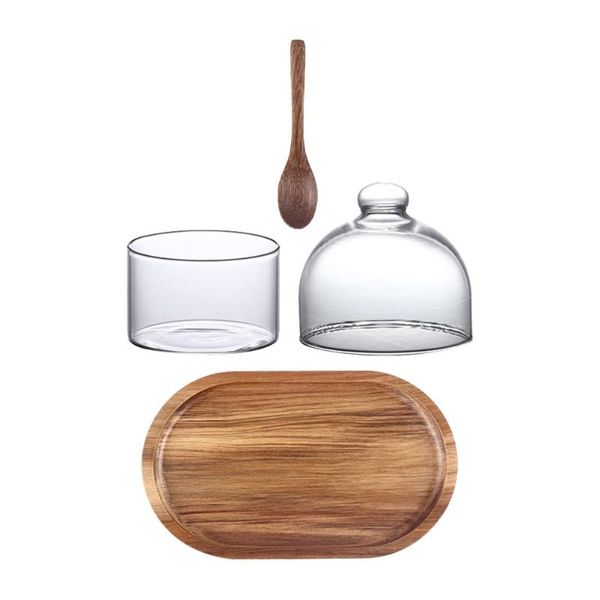 

kitchen storage & organization 4pcs wooden tray coffee glass cup shop restaurant cover