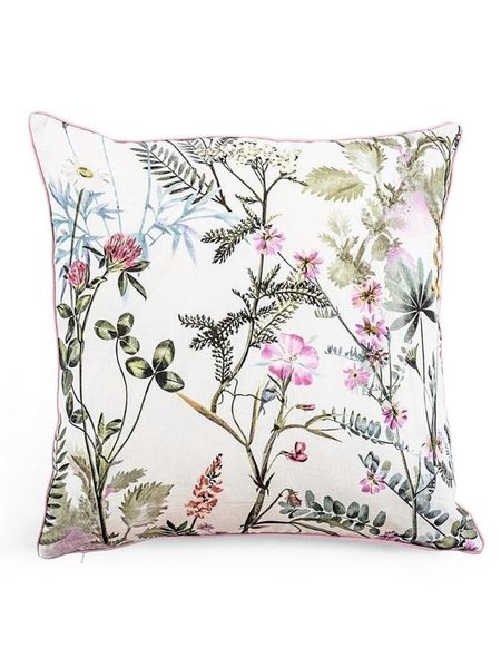 

cushion/decorative pillow linen flower printed cushion cover 50x50cm 1piece floral decorative trendy pillowcase livingroom sofa throw home d