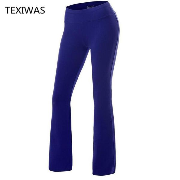 

women's pants & capris texiwas autumn slim stretch flare women leggings skinny high palazzo club stage show trousers, Black;white
