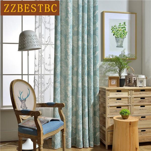 

europe modern minimalist high-quality curtains for bedroom polyester-cotton printing elegant living room kitchen curtain & drapes