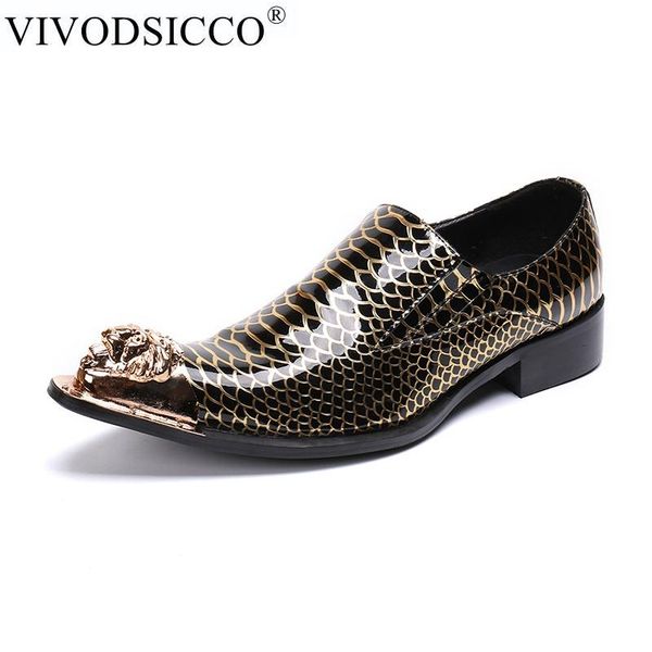 

dress shoes vivodsicco brand mens tassel italian formal snake fish skin office footwear elegant oxford for men, Black