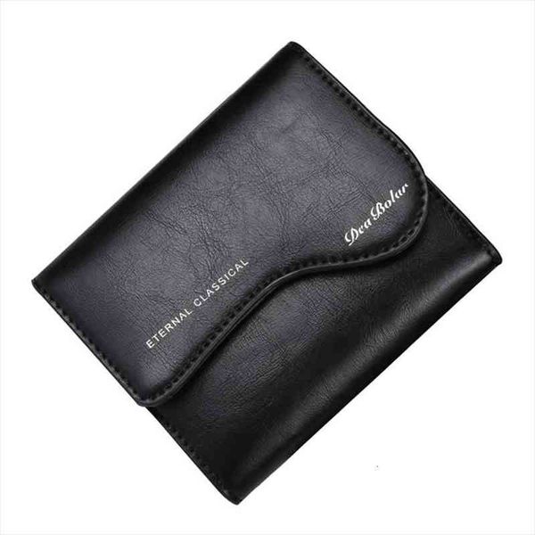 

short section fashion mens wallet retro purse large capacity zipper buckle credit card holder bags male, Red;black