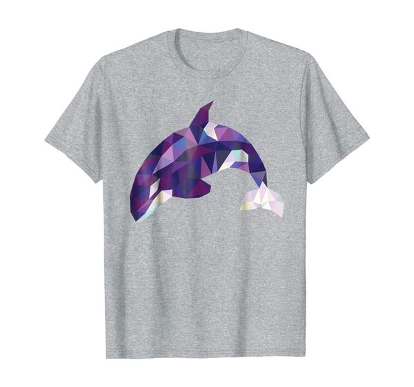 

orca whale killer whale world of sea poly prismatic t-shirt, White;black