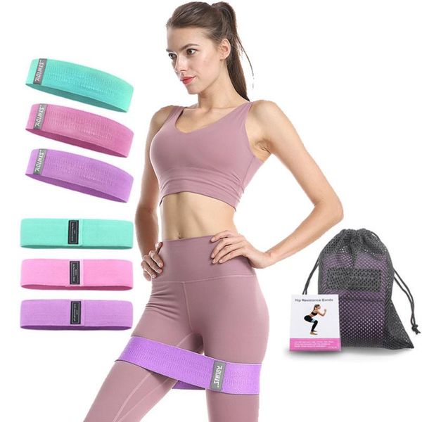 

3pcs/set fitness gym resistance bands hip legs yoga workout sport elastic rubber training exercise equipments