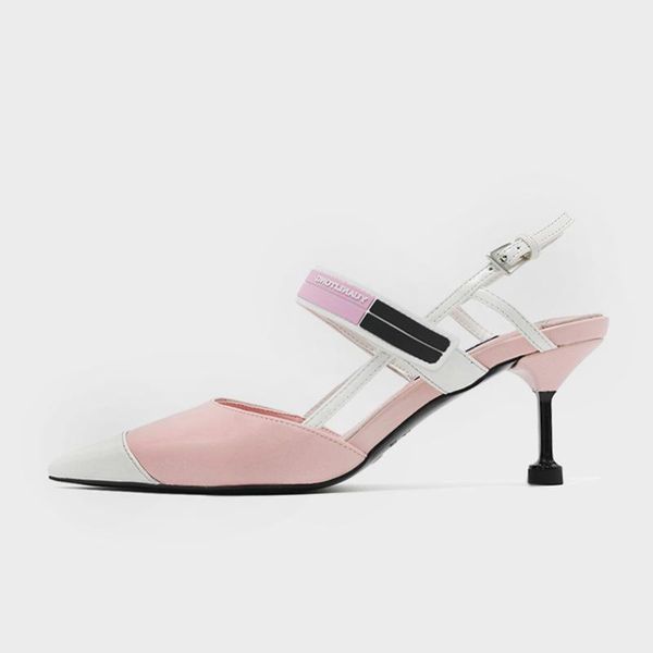 

sandals 2021 color matching pointy fashion high-heeled women summer korean women's shoes cats and, Black