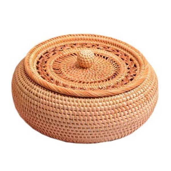 

storage baskets rattan fruit basket living room home bread pure hand el creative plate