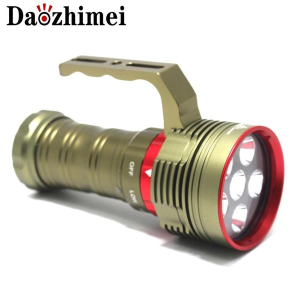 

flashlights torches swimming 6*xm-l2 led dive torch 8000lm waterproof powerful lanterns underwater + 4*18650 batteries charger