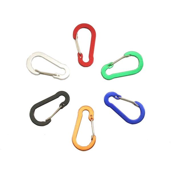 

cords, slings and webbing outdoor climbing quickdraws 5pcs aluminum alloy d carabiner keychains spring snap clip hooks keychain carabiners #