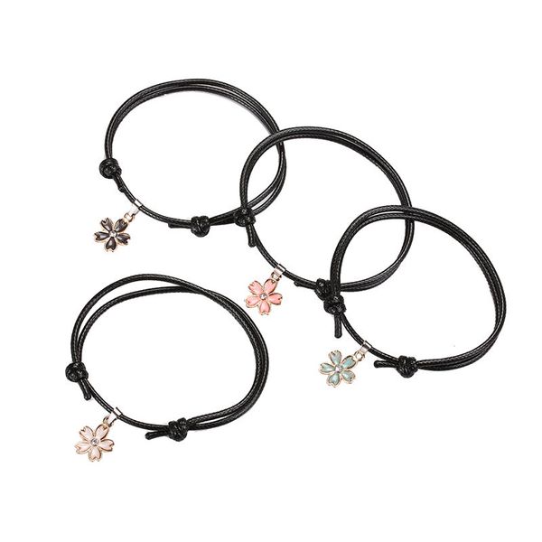 

4pcs/set,women bracelets new fashion flowers charm bracelets, Golden;silver