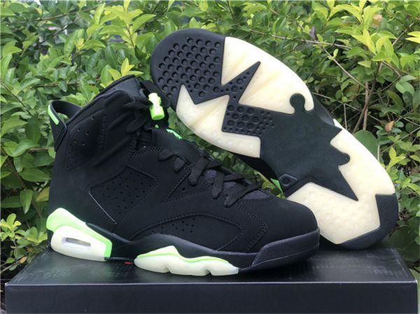 

shoes 6 electric green jumpman vi black designer sports sneakers us7-13