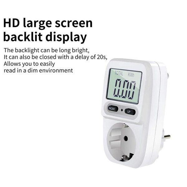 

smart power plugs 230v eu digital lcd meter wattmeter socket wattage kwh energy measuring outlet overload protection analyzer
