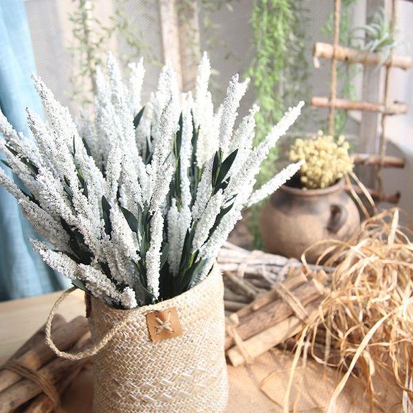 

artificial flowers lavender room ornaments faux breath uv resistant fake simulation greenery decoration party venue decor decorative & wreat