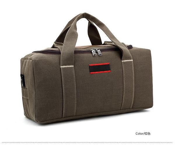 

large capacity canvas men's bag travel shoulder thickened duffle weekend travelling duffel bags