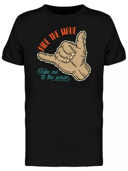 

Ocean Wave Riding Men's Tee -Image by Shutterstock, White;black