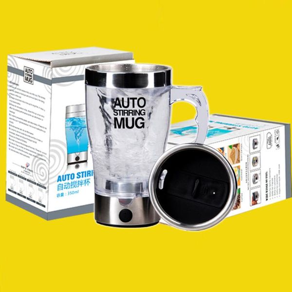

mugs lazy man auto stirring mug electric cold coffee powder mixing cup with leakproof lid pressing bottom button milk blender