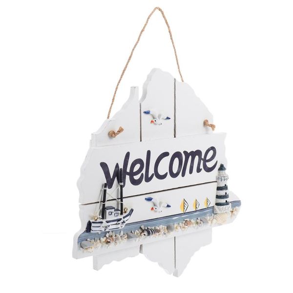 

welcome hanging tag door ornament creative adornment (white) other hardware