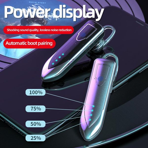 

unilateral wireless 5.0 earphone business headset hanging ear sports headphone noise cancelling long standby cell phone earphones