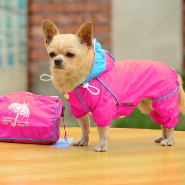 

dog apparel rain coat pet jacket puppy outdoor clothes waterproof hooded raincoat