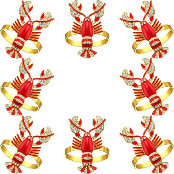 

napkin rings lber 8 pcs lobster crayfish buckle table setting decor for coastal theme wedding parties