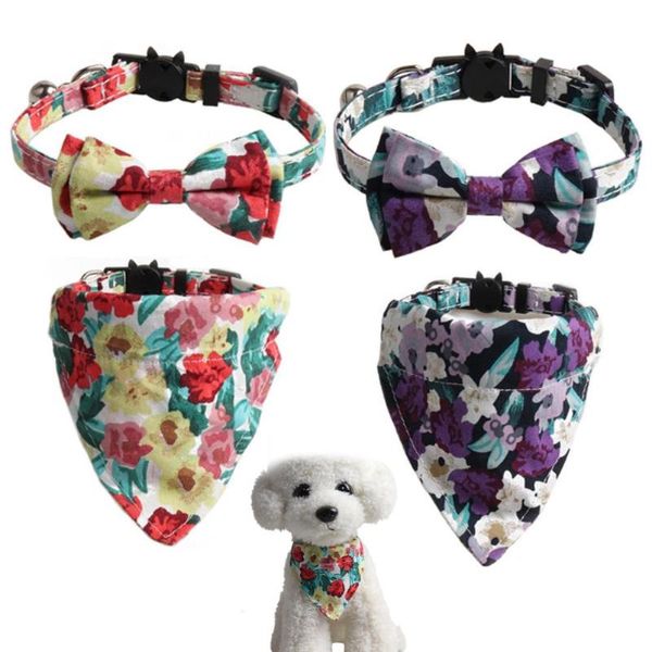 

cat collars & leads with bells pet triangle scarf bibs cute bow collar kit