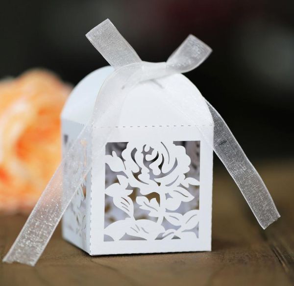 

gift wrap 100pcs diy wedding rose flower hollowout chocolate box festivals valentine's day candy