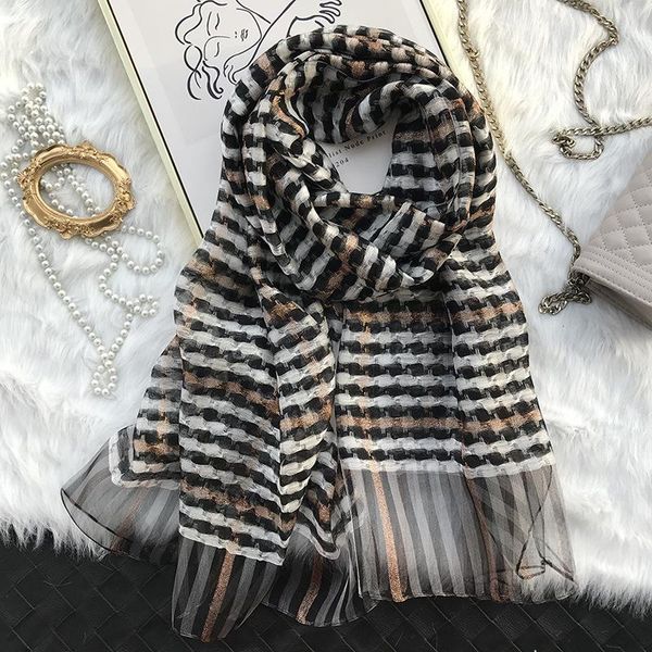 

scarves 80*190cm plaid silk wool scarf elegant all-match shawl pashmina, Blue;gray