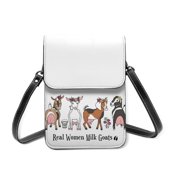 

evening bags goat shoulder bag stylish leather school mobile phone female fashion