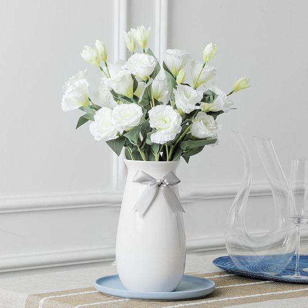 

decorative flowers & wreaths artificial wedding decoration fake platycodon grandiflorum bouquet home accessories for living room