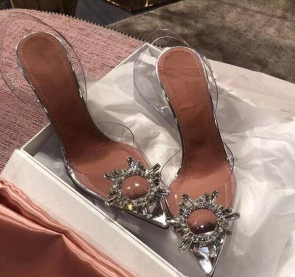 

perfect official quality amina shoes begum crystal-embellished pvc slingback pumps muaddi restocks begum pvc slingbacks, Black