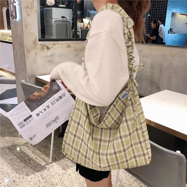 

evening bags women vintage plaid large capacity shoulder bag the latest messenger ladies canvas corssbody cloth handbag purse