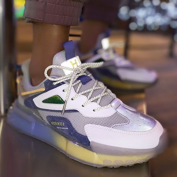 

464748 size spring internet celebrity mens breathable shoes new sports and leisure tide shoes low-flat fashion running shoes, Black;white